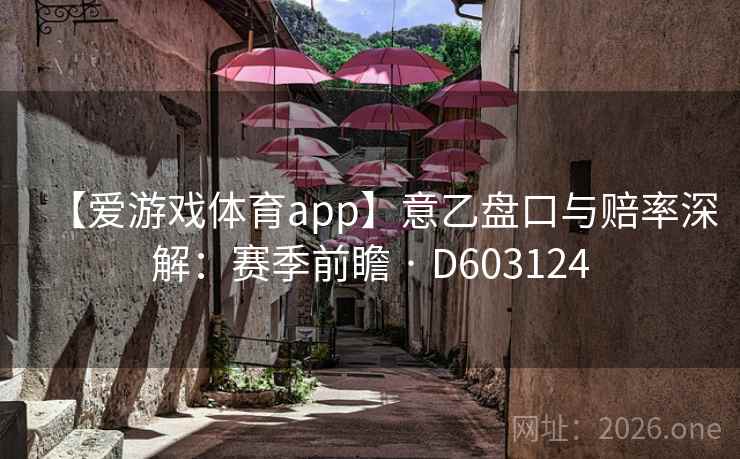 【爱游戏体育app】意乙盘口与赔率深解：赛季前瞻 · D603124