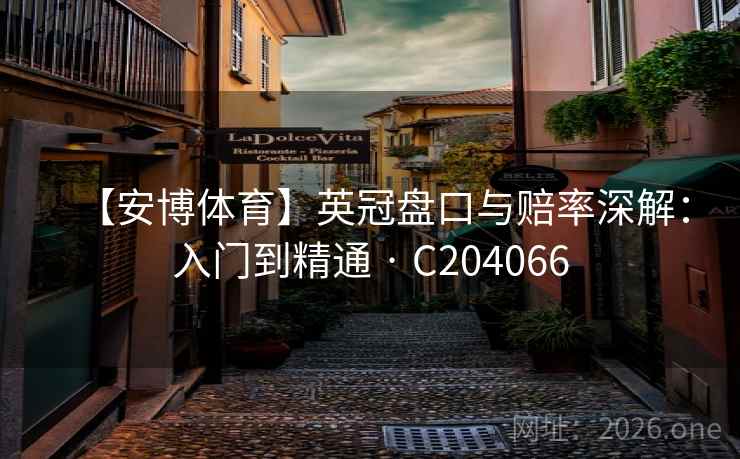 【安博体育】英冠盘口与赔率深解：入门到精通 · C204066  第2张