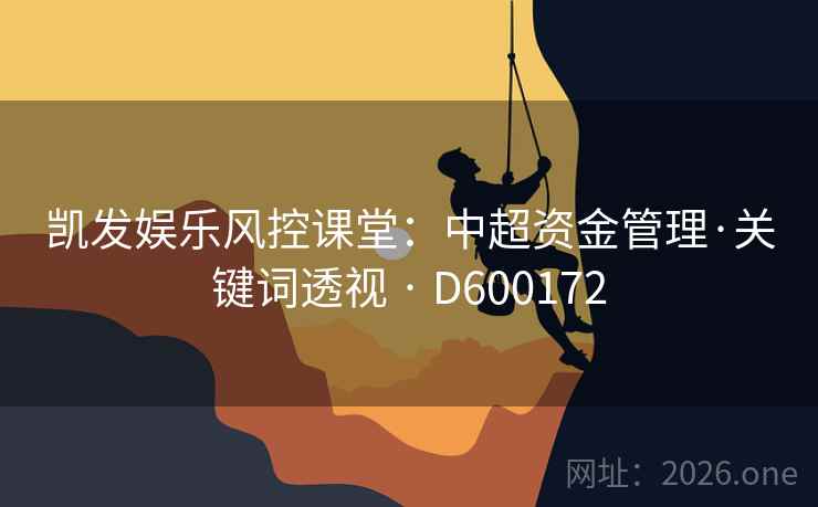 凯发娱乐风控课堂:中超资金管理·关键词透视 · D600172 第2张 凯发娱乐风控课堂:中超资金管理·关键词透视 · D600172 第2张