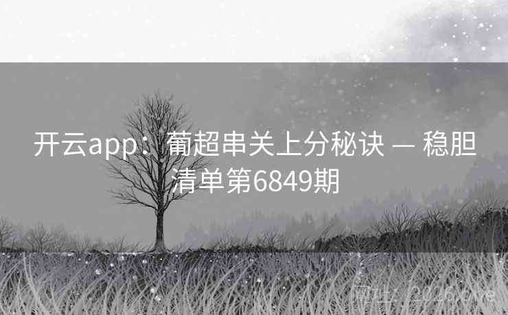 开云app:葡超串关上分秘诀 — 稳胆清单第6849期 第2张 开云app:葡超串关上分秘诀 — 稳胆清单第6849期 第2张